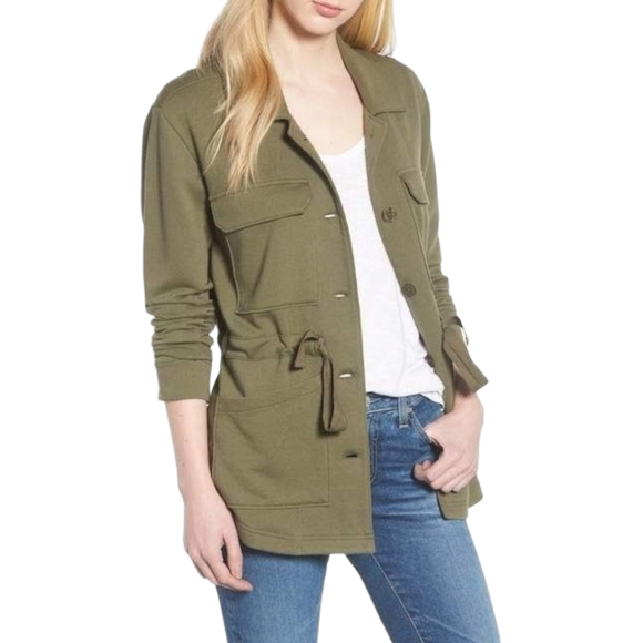 Carlson Jackets & Blazers - Carlson Knit Utility Jacket - Olive Green - XS